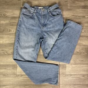 FRAME Le High N Tight Straight Leg Cut Out Jeans Light Wash sz 29